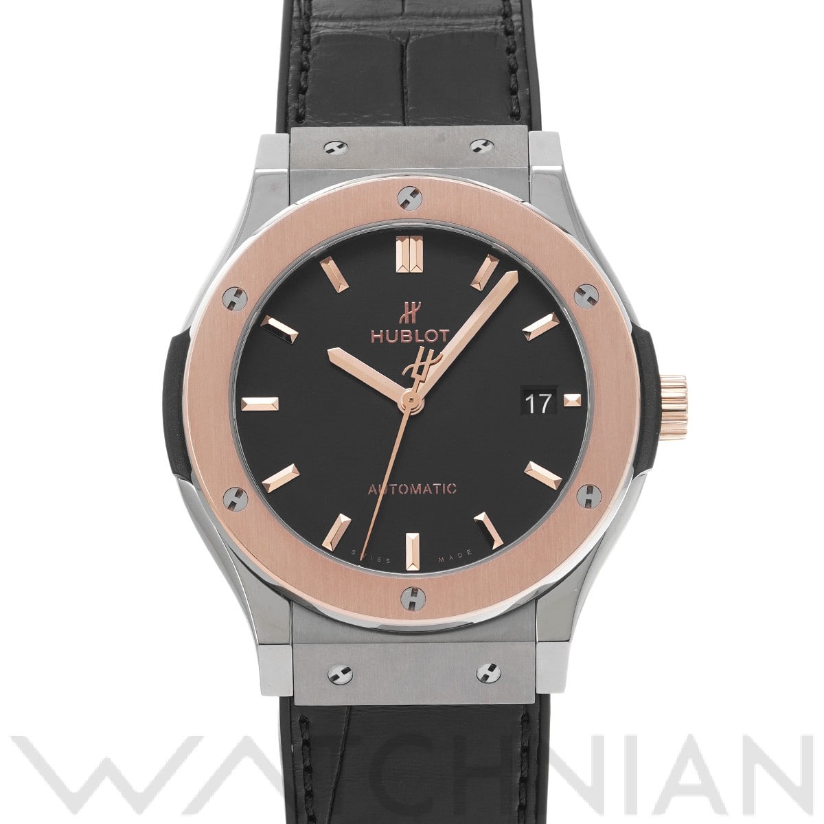 ウブロ / HUBLOT クラシックフュージョン チタニウム キングゴールド 511.NO.1181.LR マットブラック メンズ 時計 【中古】【wristwatch】