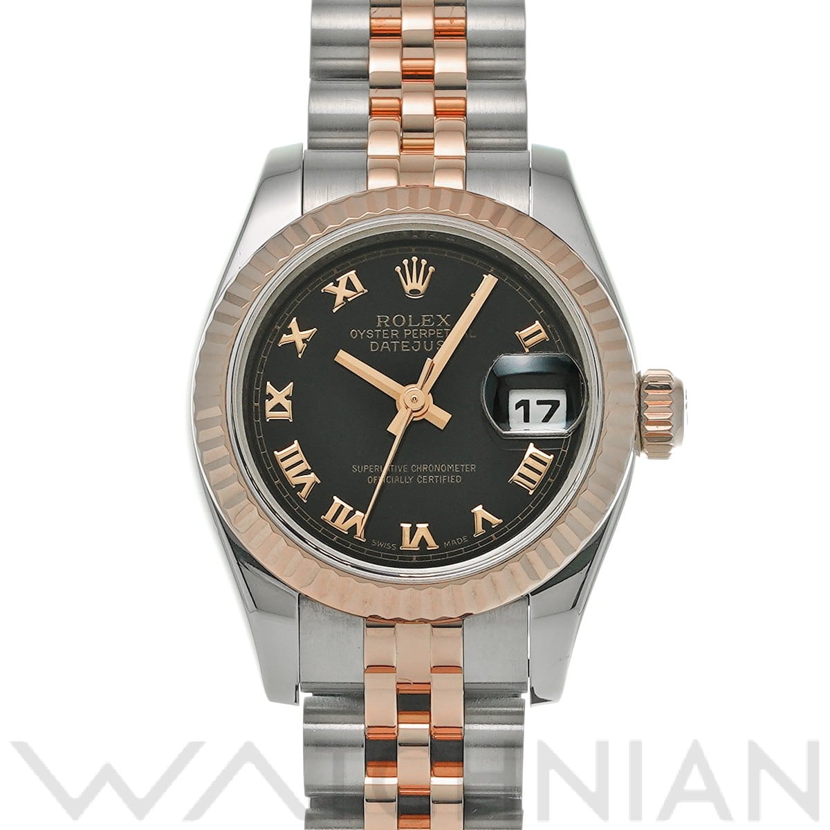 ロレックス レディ デイトジャスト 26 179171 ブラック レディース 時計 【中古】【wristwatch】