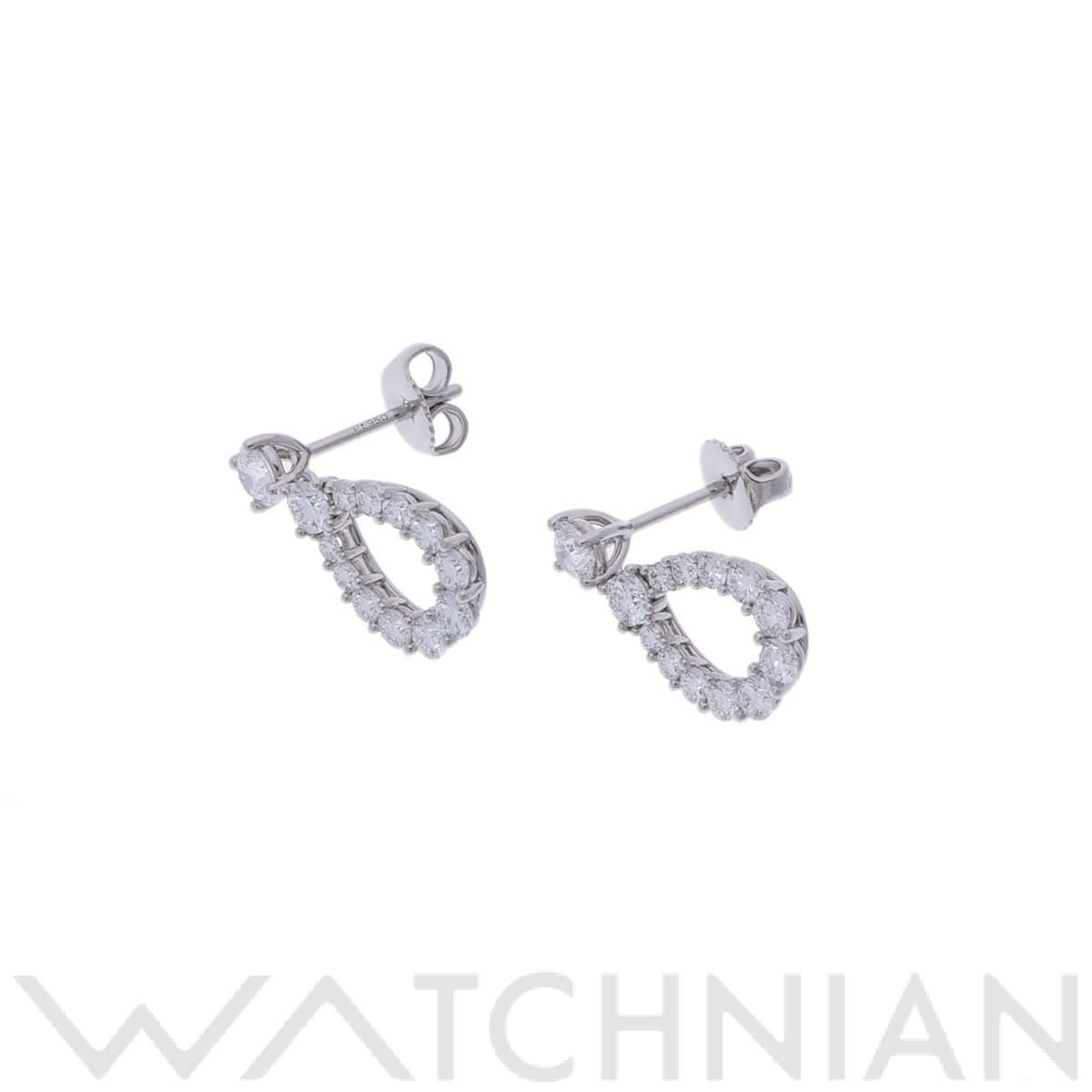 ハリー ウィンストン ループピアス ミディアム シルバー EADPRDMDLP Pt950プラチナ レディース ジュエリー 【中古】【jewelry】