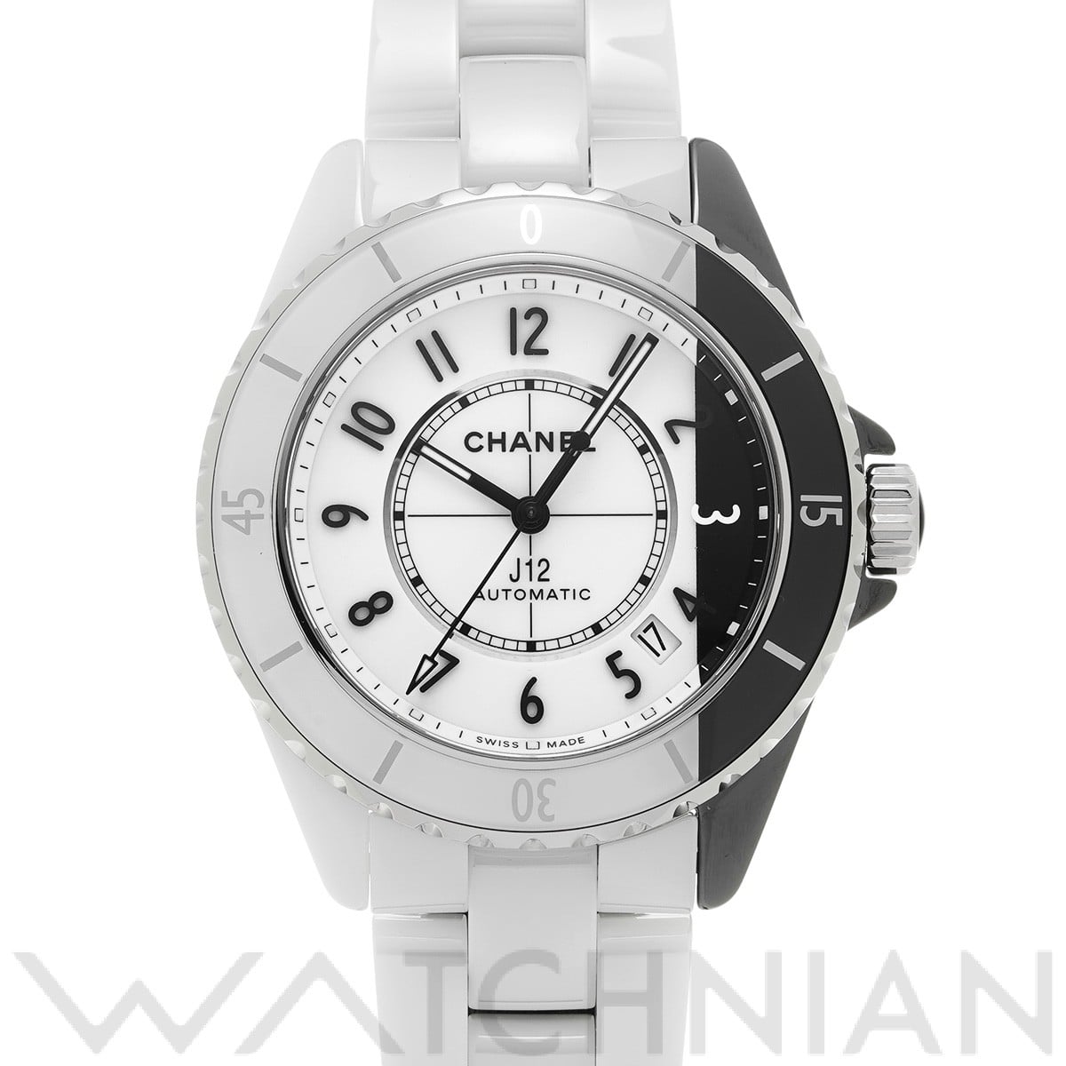 シャネル J12 パラドックス キャリバー12.1 38MM H6515 ホワイトラッカー/ブラックラッカー メンズ 時計 【中古】【wristwatch】