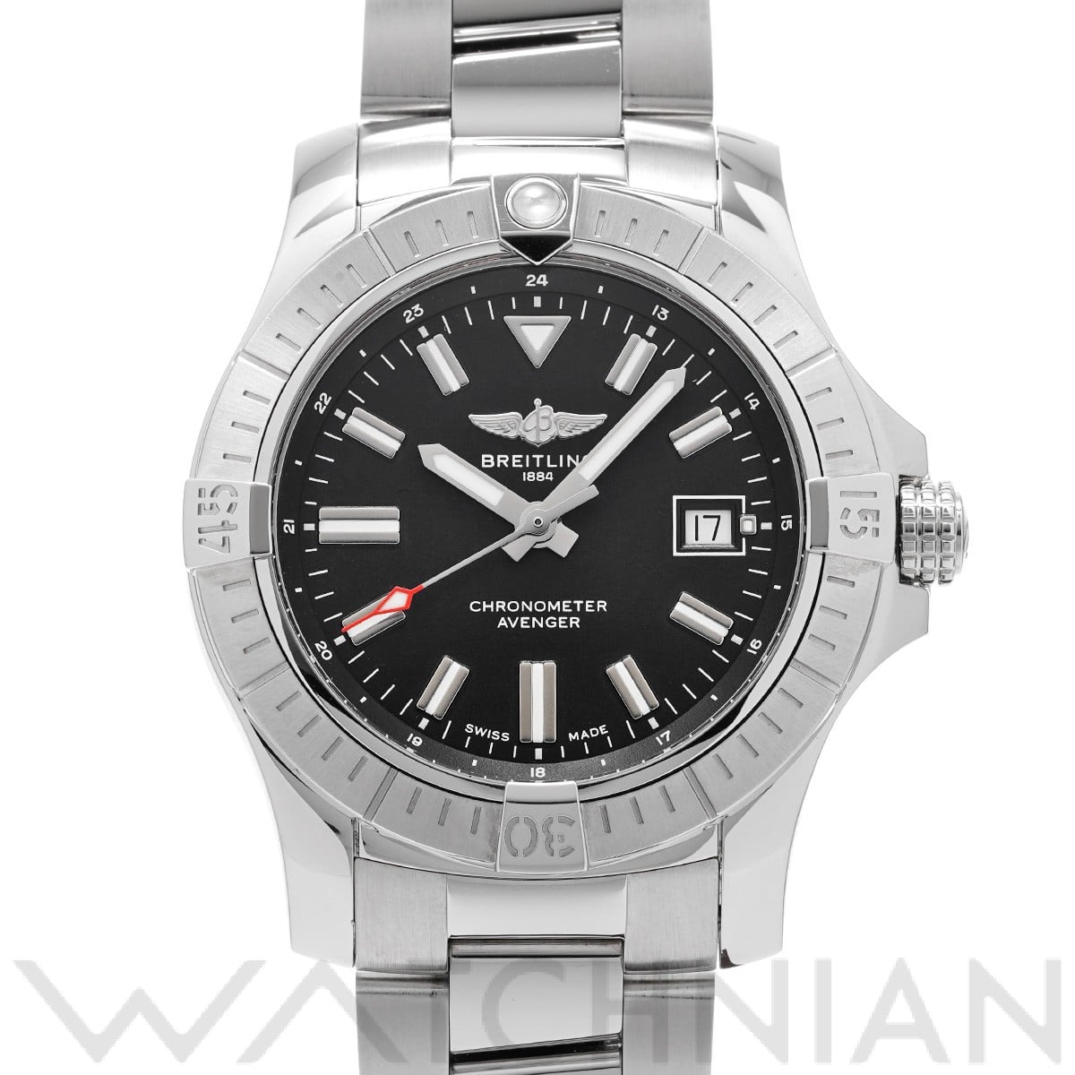 ブライトリング アベンジャー オートマチック 43 A17318101B1A1 ブラック メンズ 時計 【中古】【wristwatch】