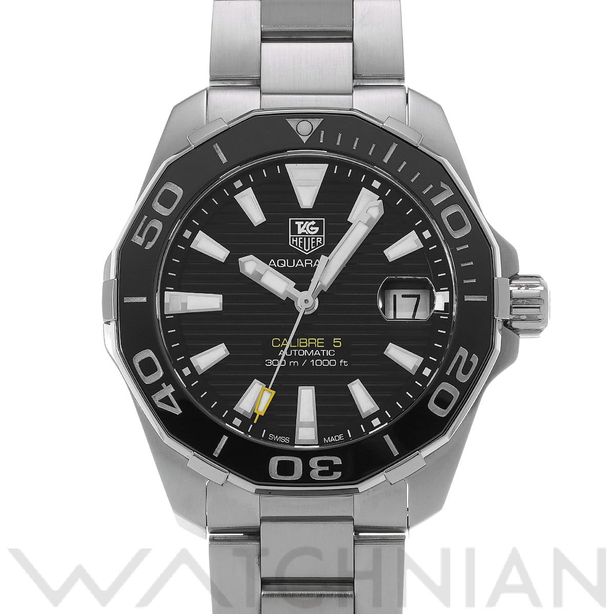 タグ ホイヤー アクアレーサー キャリバー5 WAY211A.BA0928 ブラック メンズ 時計 【中古】【wristwatch】