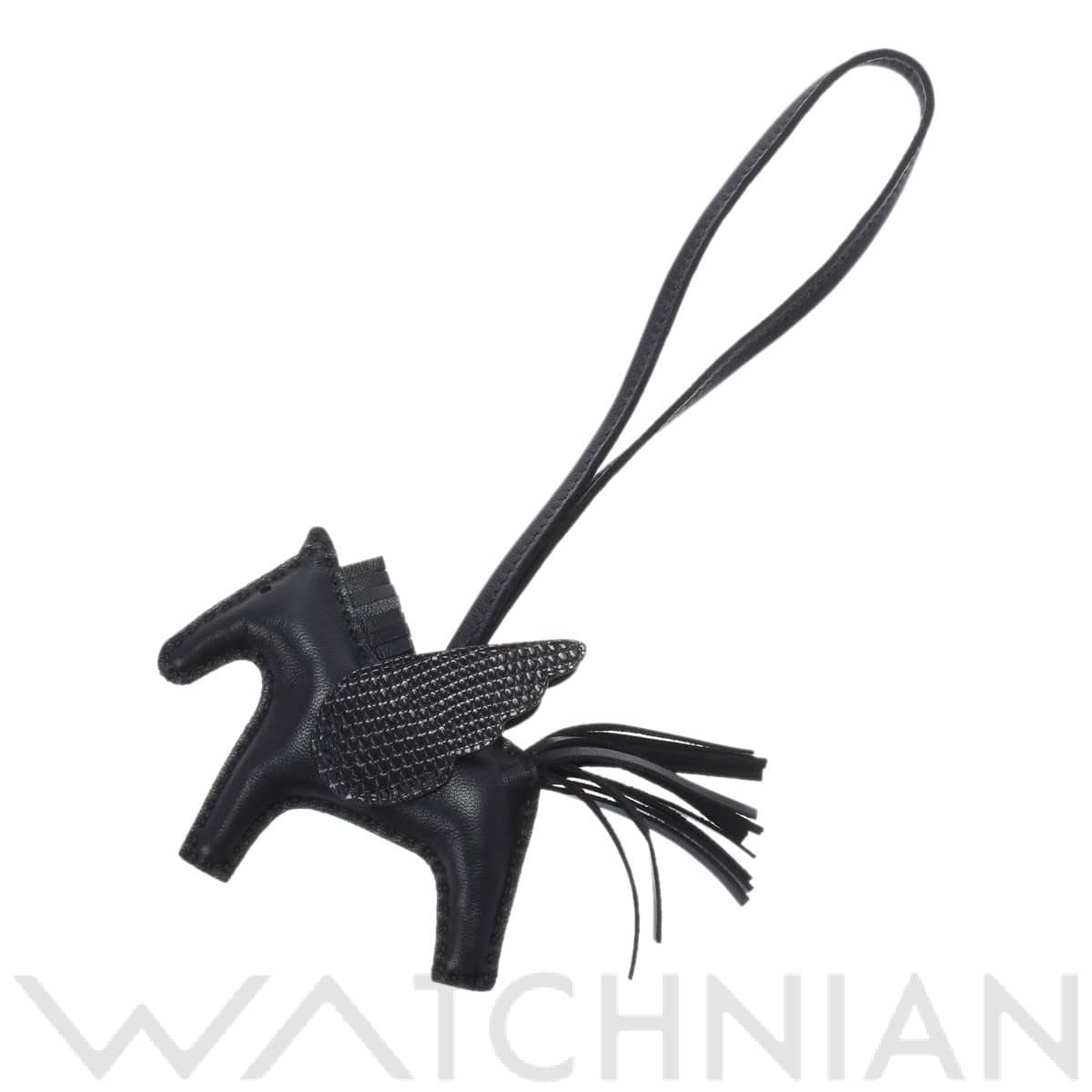 エルメス / HERMES ロデオ PM ペガサス ブラック アニョーミロ/リザード ユニセックス 【未使用】【other】