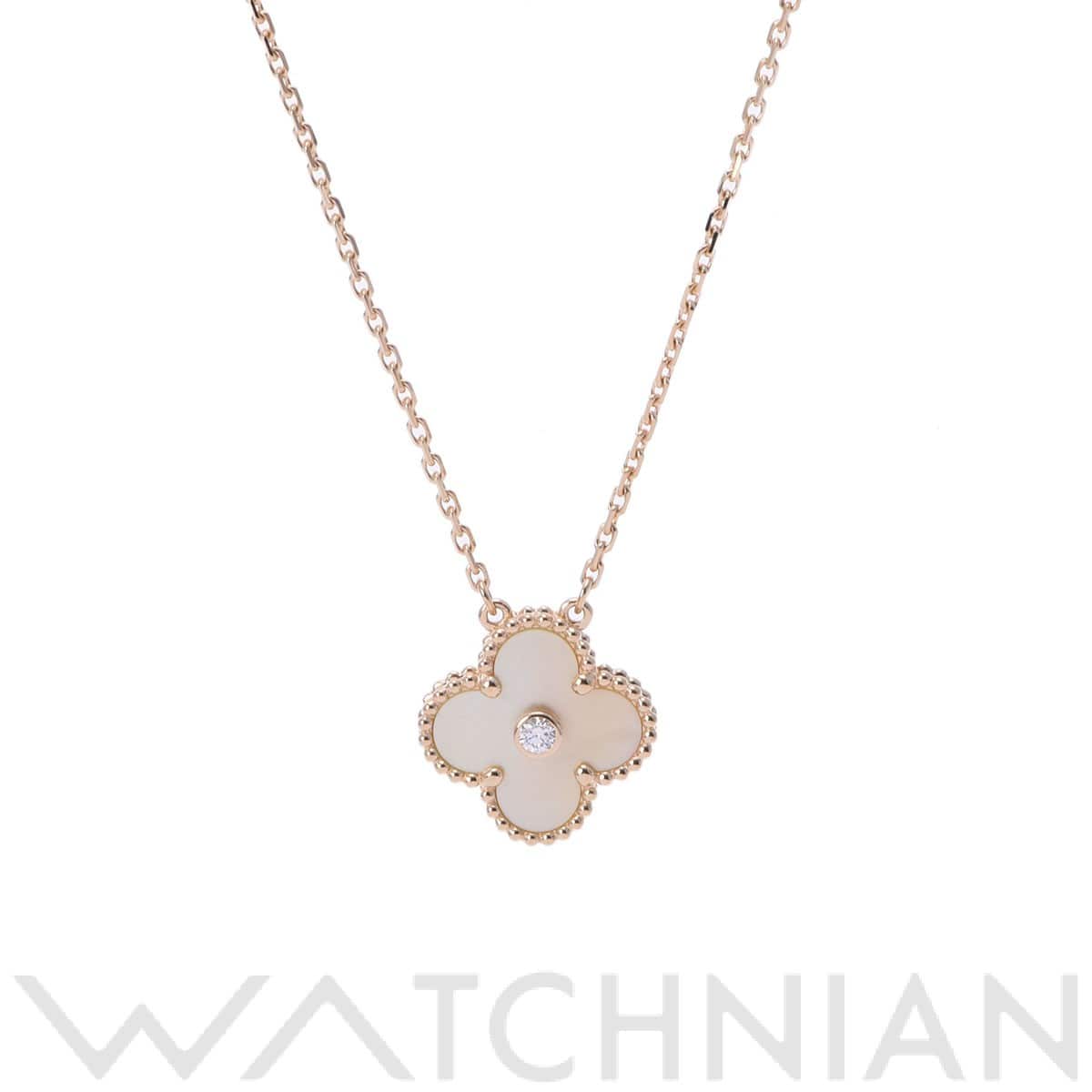 ヴァン クリーフ&アーペル ヴィンテージアルハンブラ ネックレス 1PD ゴールド K18イエローゴールド YG レディース ジュエリー 【中古】【jewelry】