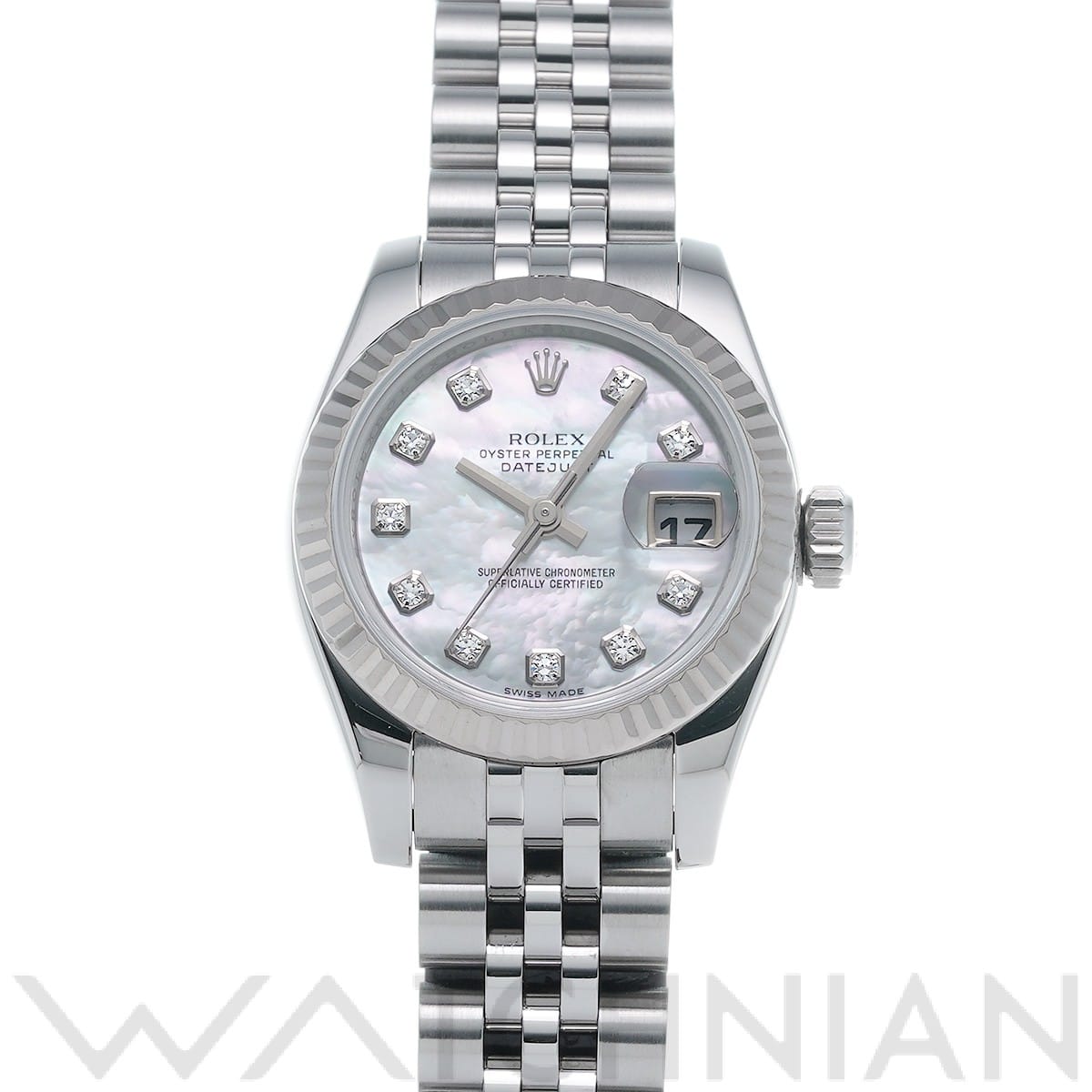 ロレックス レディ デイトジャスト 26 179174 ホワイトシェル レディース 時計 【中古】【wristwatch】