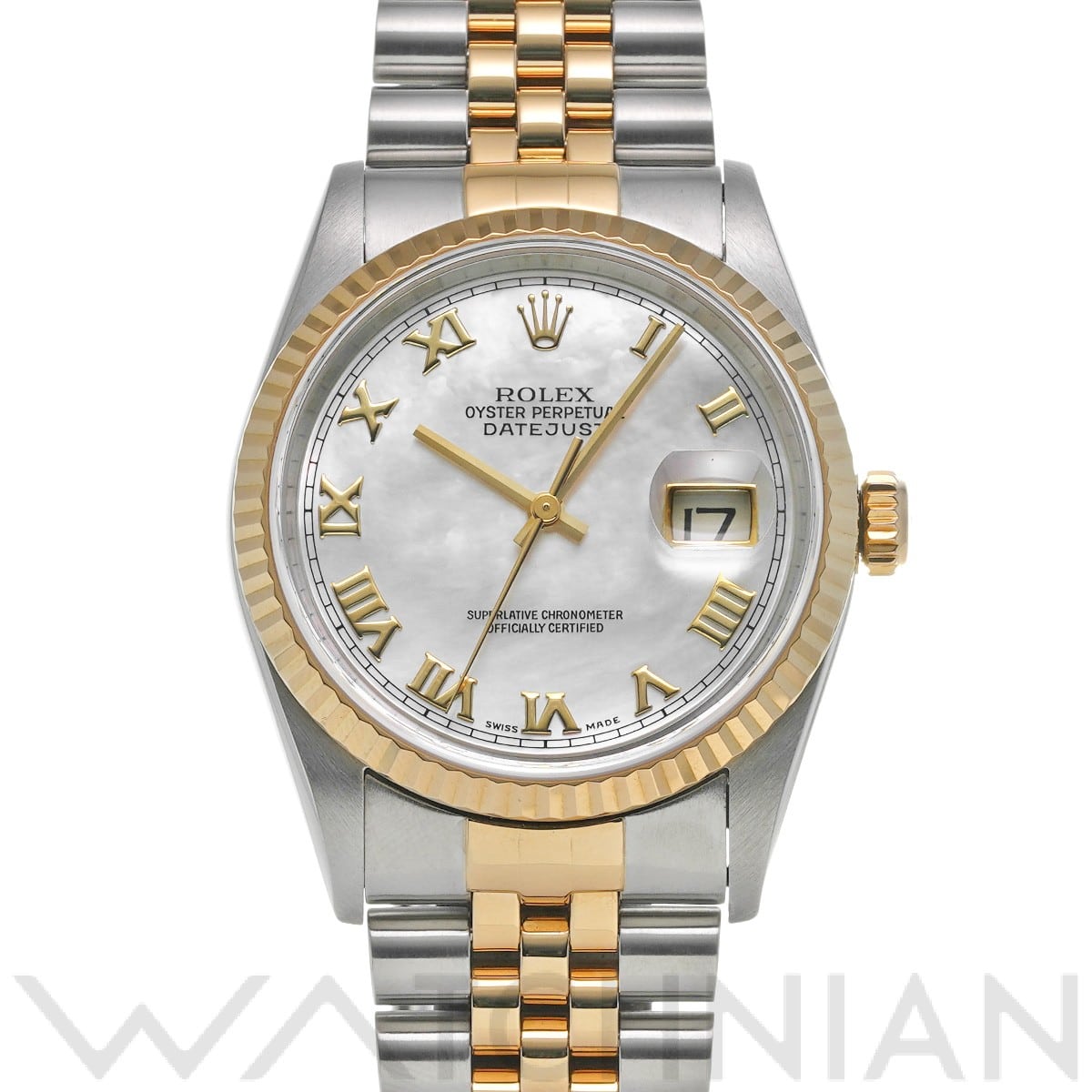 ロレックス デイトジャスト 16233NR ホワイトシェル メンズ 時計 【中古】【wristwatch】