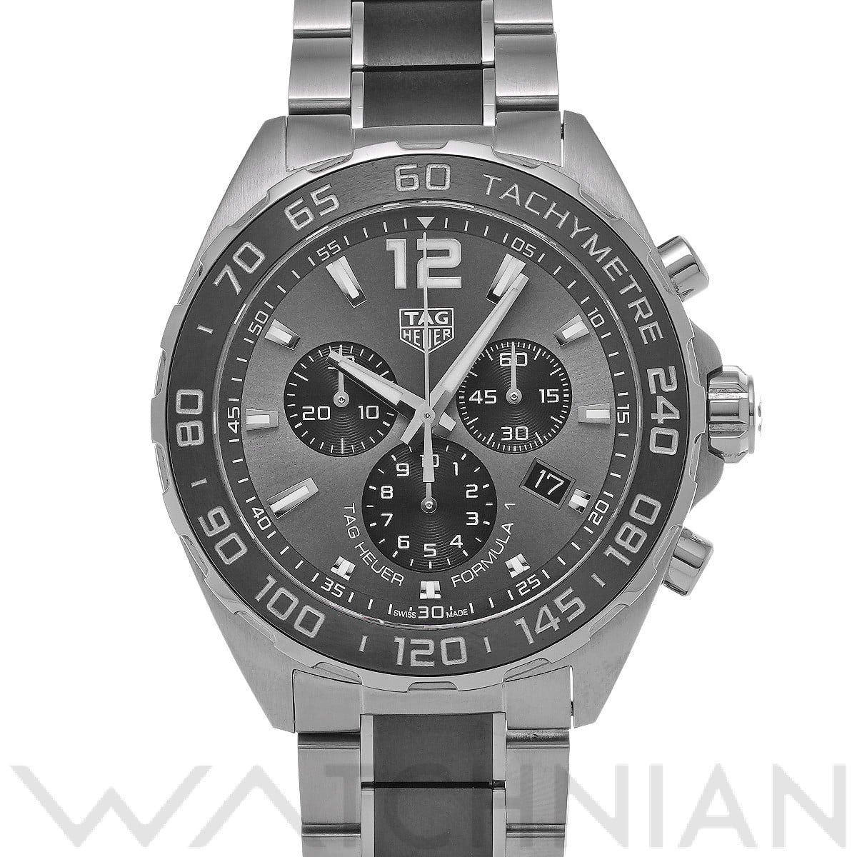 タグ ホイヤー / TAG HEUER フォーミュラ1 クォーツ クロノグラフ CAZ1011.BA0843 グレー/ブラック メンズ 時計 【中古】【wristwatch】