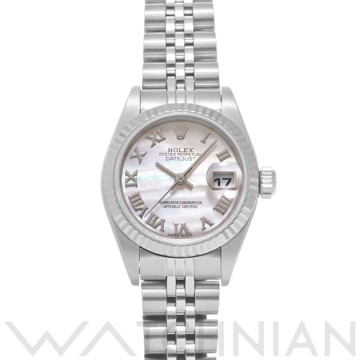 ロレックス デイトジャスト 69174NR ホワイトシェル レディース 時計 【中古】【wristwatch】