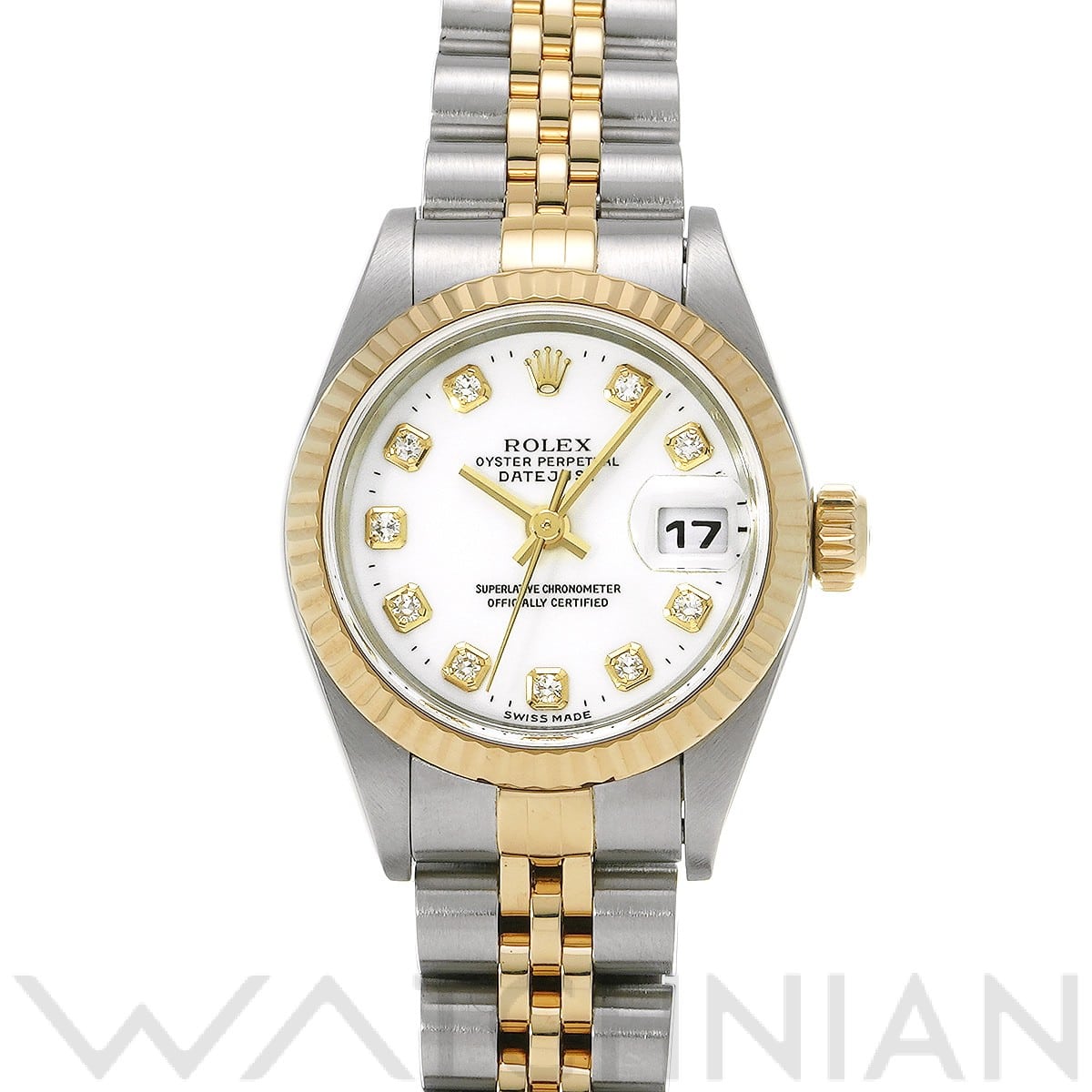 ロレックス デイトジャスト 79173G ホワイト/ダイヤモンド レディース 時計 【中古】【wristwatch】