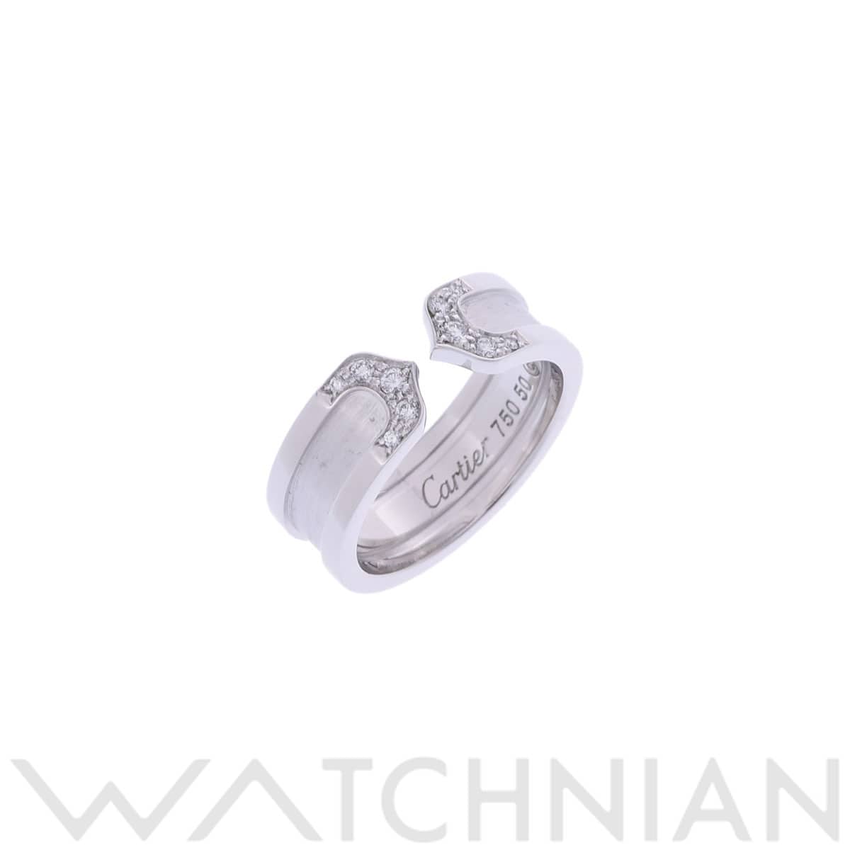 カルティエ 2Cリング #50 シルバー B4044250 K18ホワイトゴールド WG レディース ジュエリー 【中古】【jewelry】