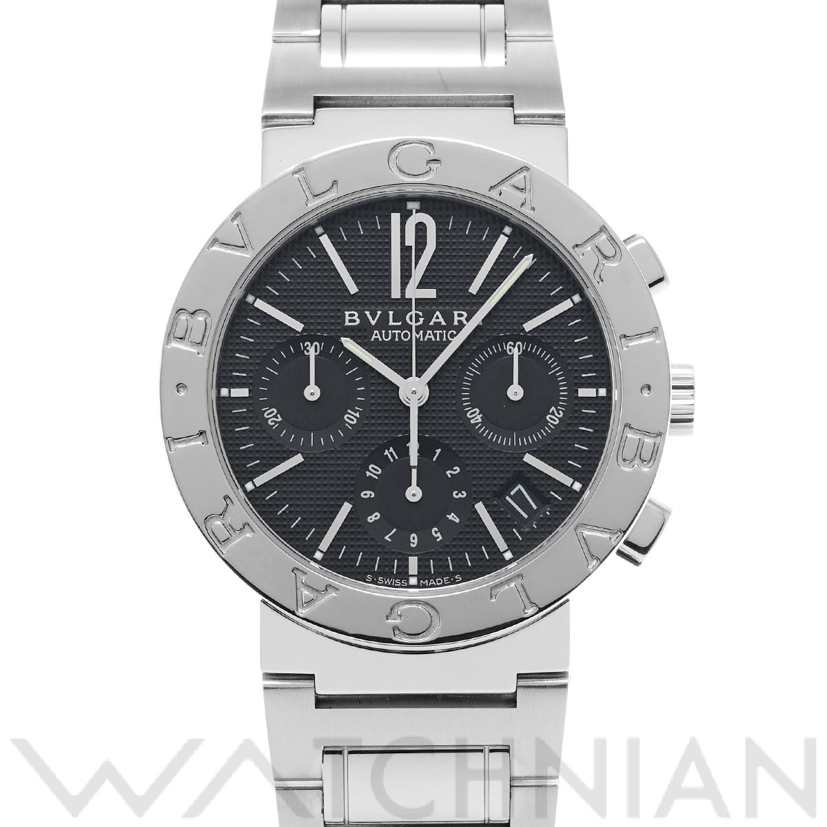 ブルガリ ブルガリブルガリ クロノグラフ BB38SSCH ブラック メンズ 時計 【中古】【wristwatch】