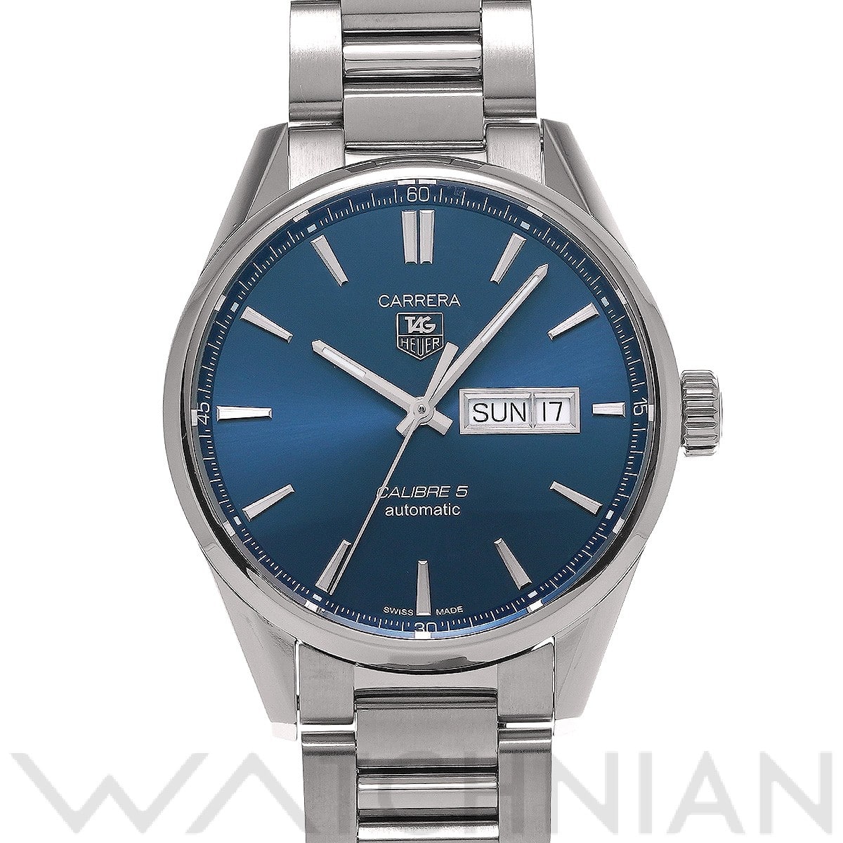 タグ ホイヤー カレラ キャリバー5 デイデイト WAR201E.BA0723 ブルー メンズ 時計 【中古】【wristwatch】