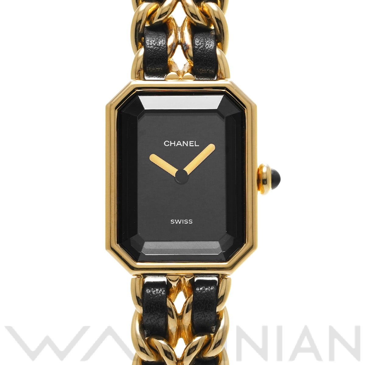 シャネル プルミエール L H0001 ブラック レディース 時計 【中古】【wristwatch】