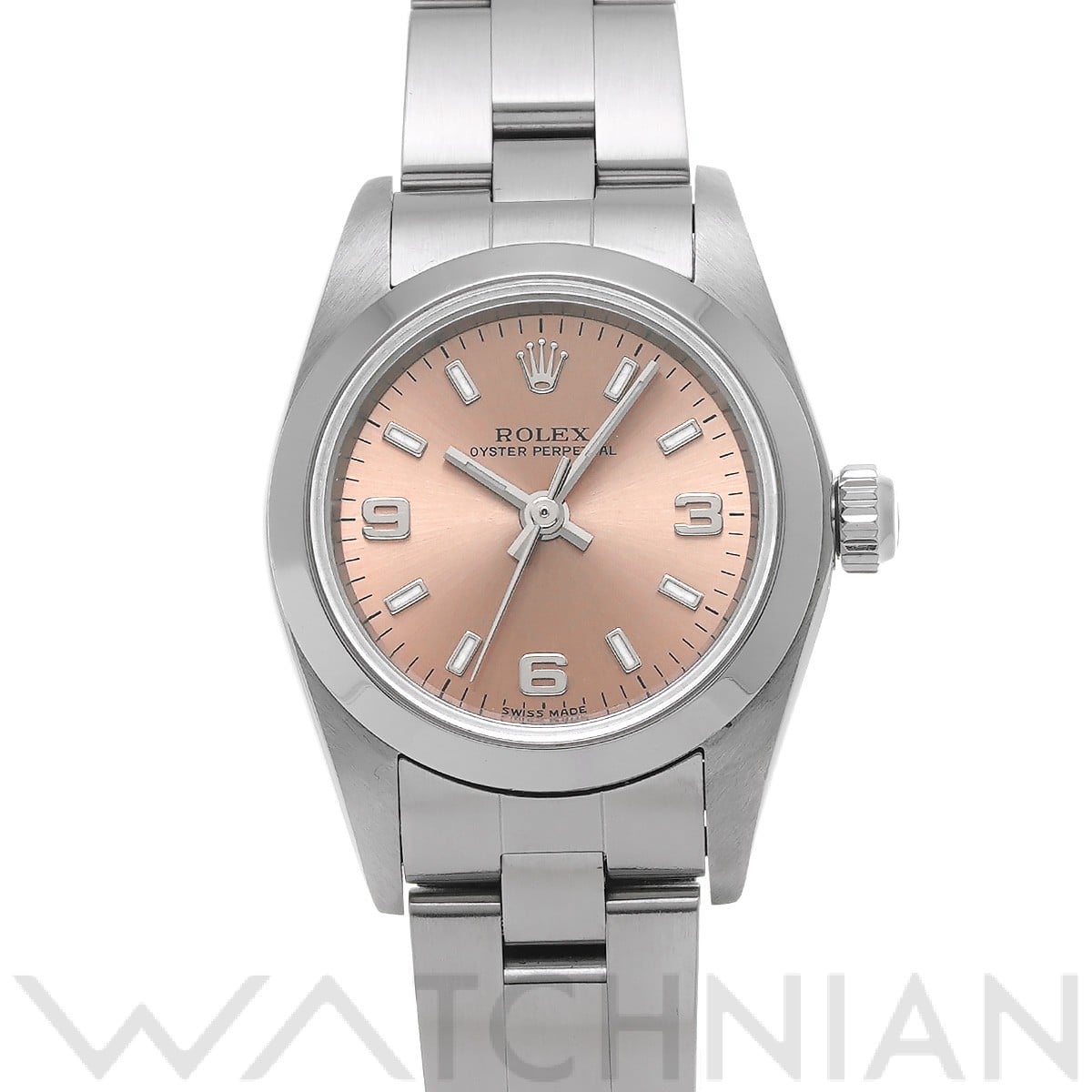 ロレックス オイスターパーペチュアル 76080 ピンク レディース 時計 【中古】【wristwatch】