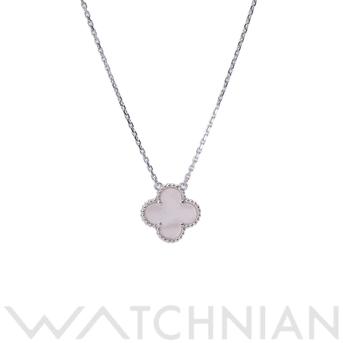 ヴァン クリーフ&アーペル ヴィンテージアルハンブラ ネックレス シルバー K18ホワイトゴールド WG レディース ジュエリー 【中古】【jewelry】