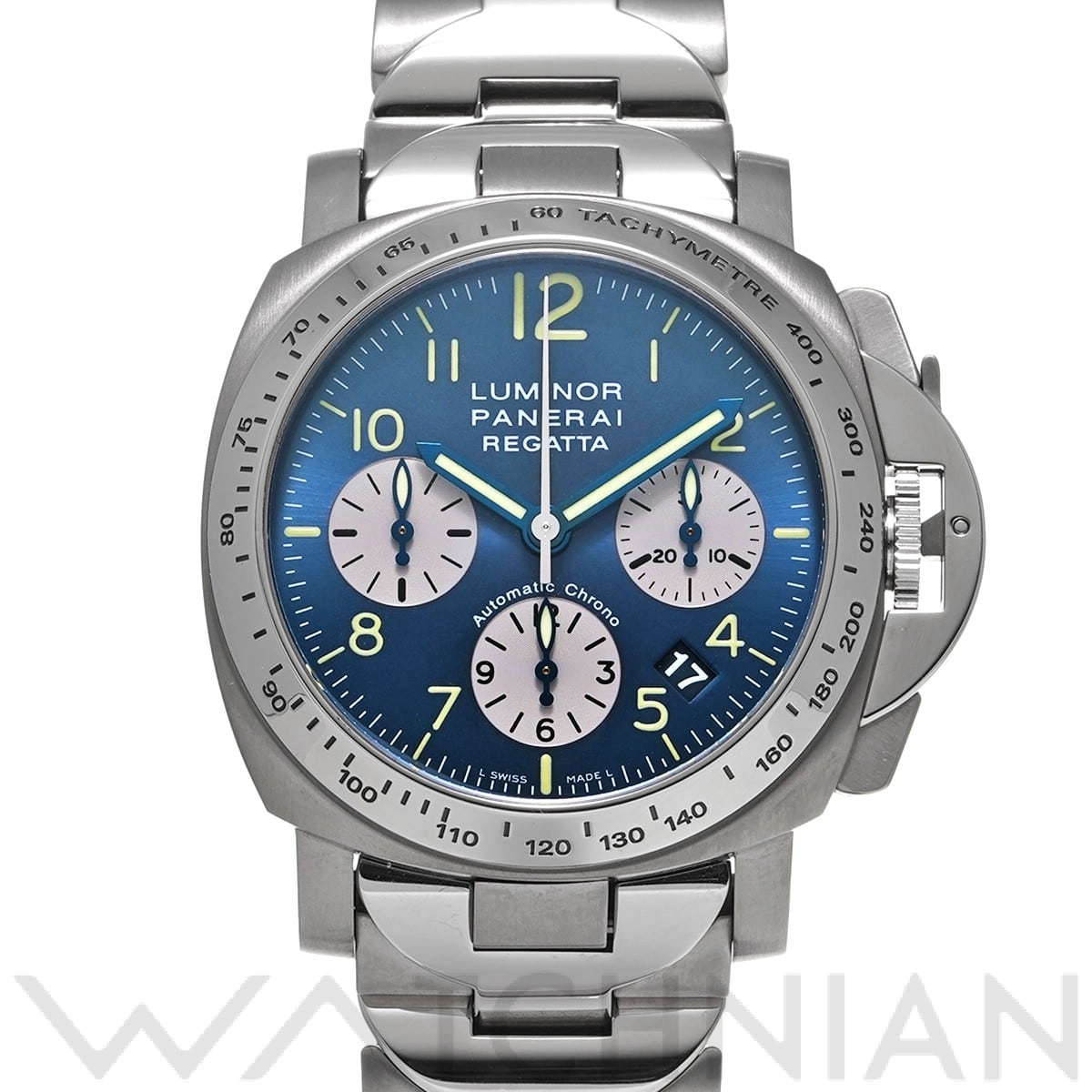 パネライ ルミノール クロノ レガッタ PAM00168 ブルー/シルバー メンズ 時計 【中古】【wristwatch】