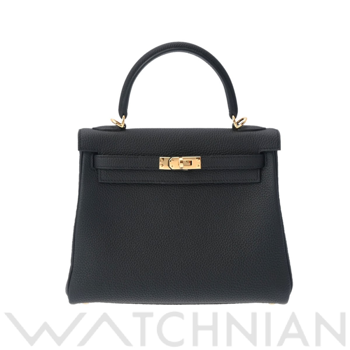 エルメス ケリー 25 内縫い ブラック/ゴールド金具 トゴ レディース バッグ 【新品】【bag】