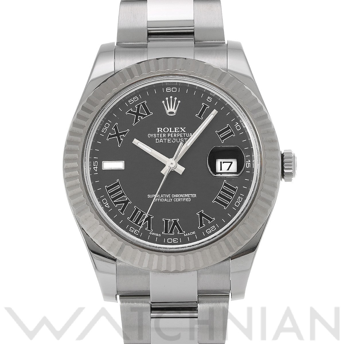 ロレックス デイトジャスト II 116334 グレー メンズ 時計 【中古】【wristwatch】