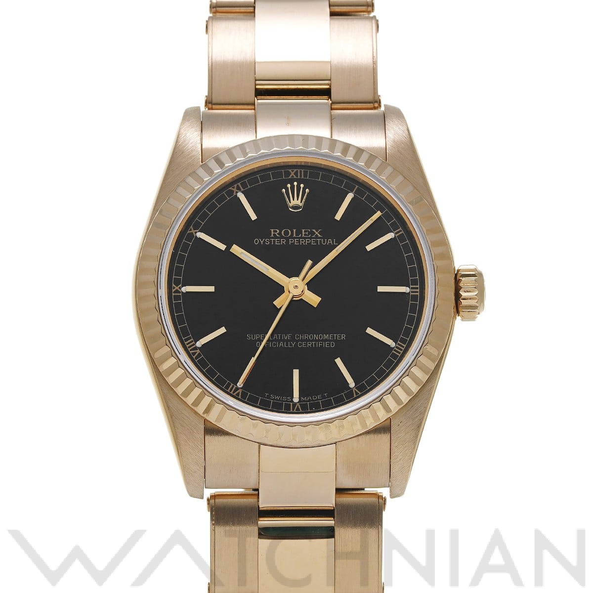 ロレックス オイスターパーペチュアル 77518 ブラック ユニセックス 時計 【中古】【wristwatch】