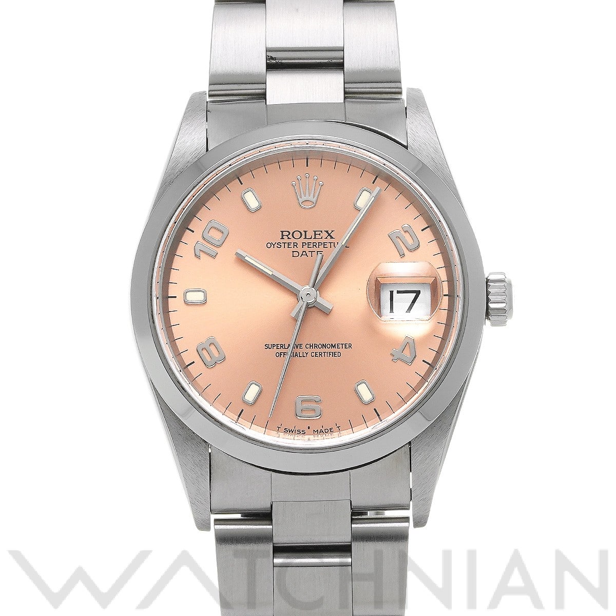 ロレックス オイスターパーペチュアル デイト 15200 ピンク メンズ 時計 【中古】【wristwatch】