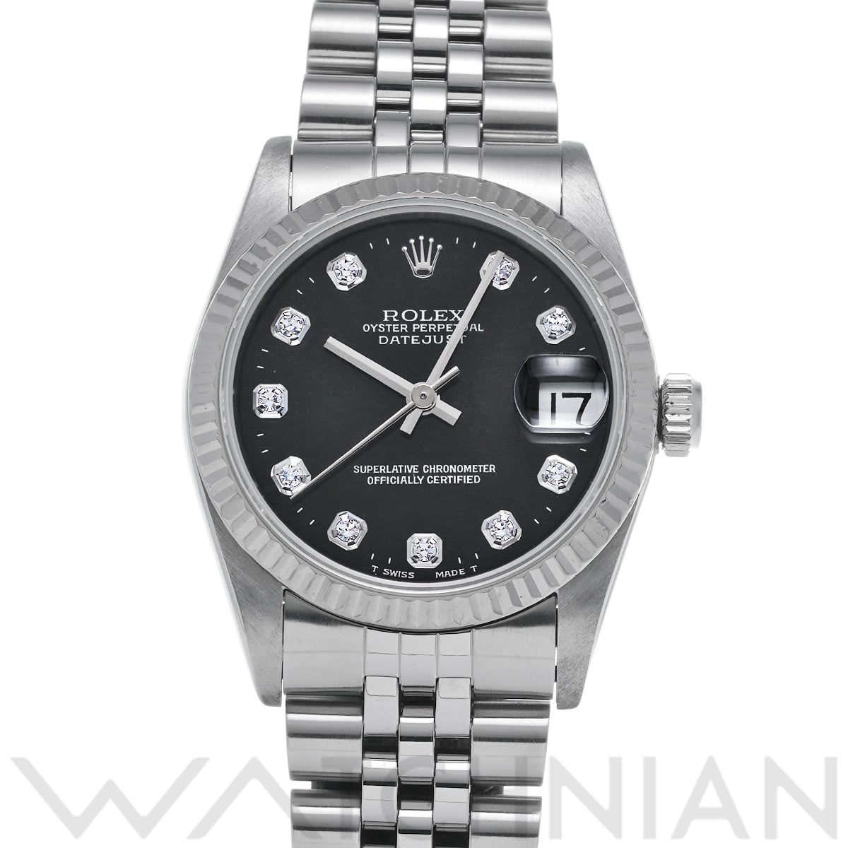 ロレックス デイトジャスト 68274G ブラック ユニセックス 時計 【中古】【wristwatch】