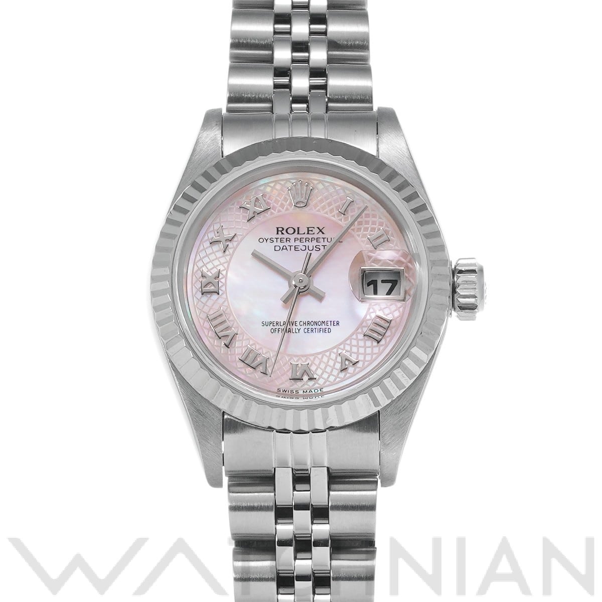 ロレックス デイトジャスト 69174NRD ピンクシェル レディース 時計 【中古】【wristwatch】