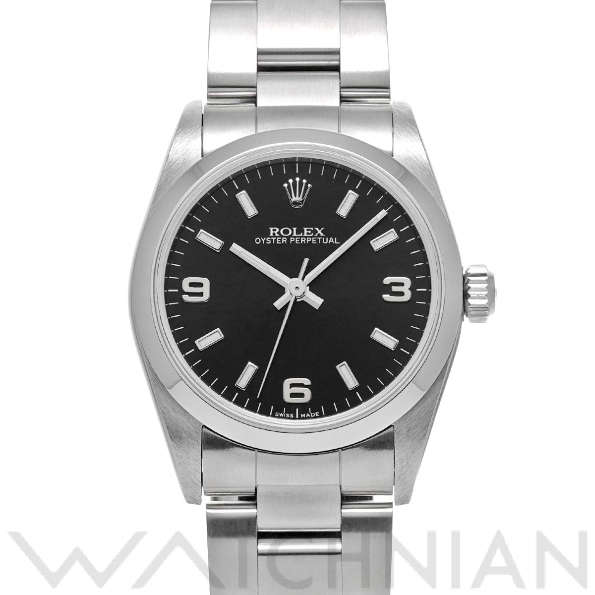 ロレックス オイスターパーペチュアル 77080 ブラック ユニセックス 時計 【中古】【wristwatch】