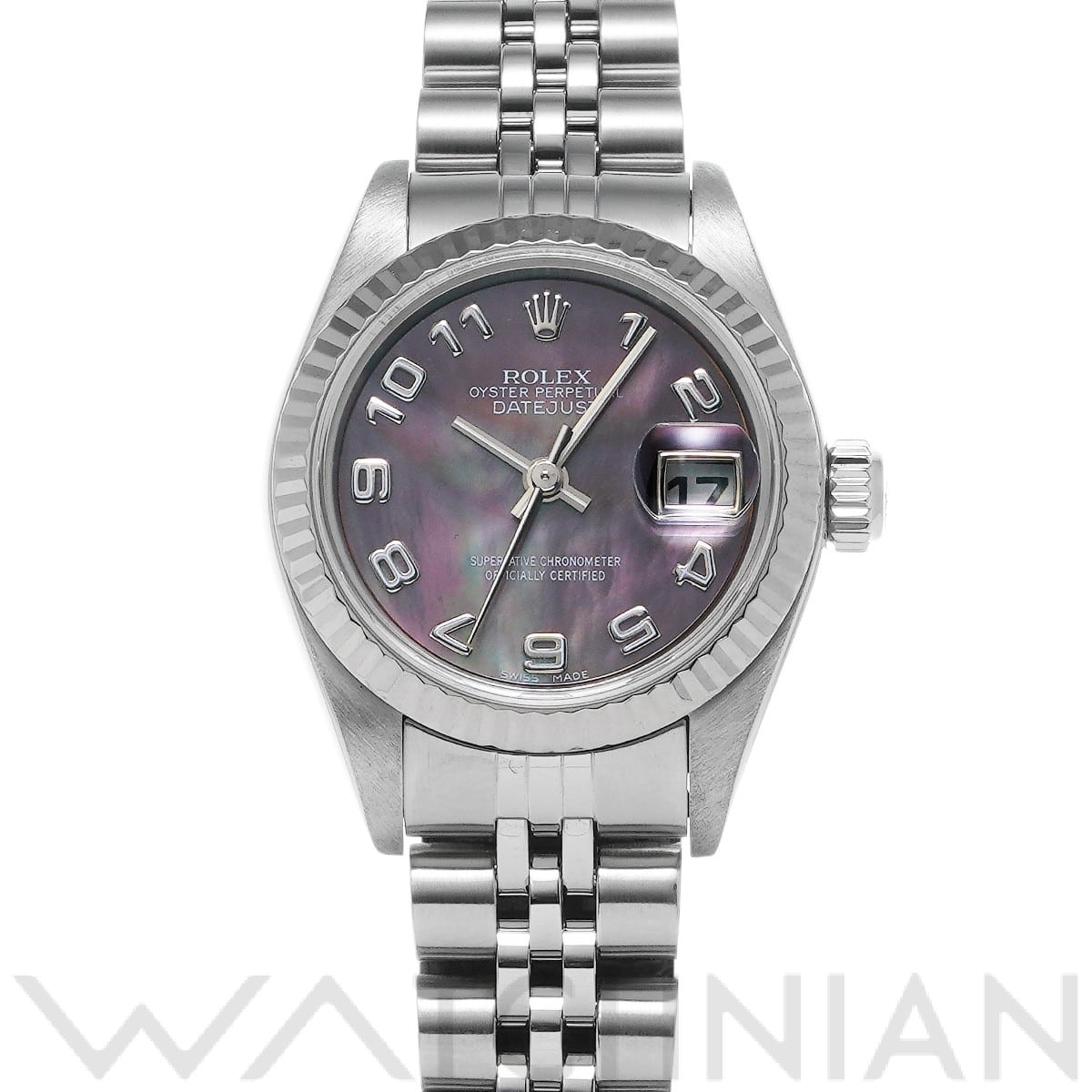 ロレックス デイトジャスト 26 79174NA ブラックシェル レディース 時計 【中古】【wristwatch】