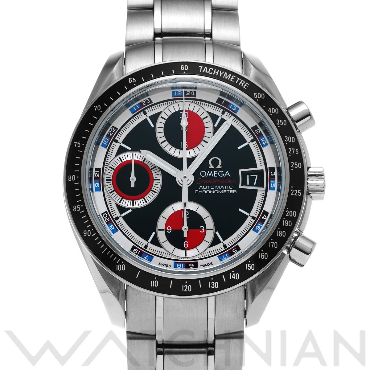 オメガ スピードマスター デイト 3210.52 ブラック/レッド メンズ 時計 【中古】【wristwatch】