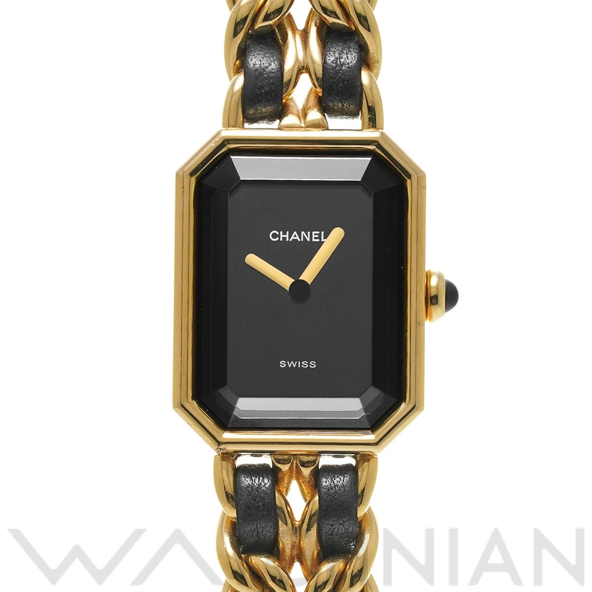 シャネル プルミエール M H0001 ブラック レディース 時計 【中古】【wristwatch】