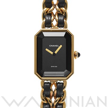 シャネル プルミエール L H0001 ブラック レディース 時計 【中古】【wristwatch】