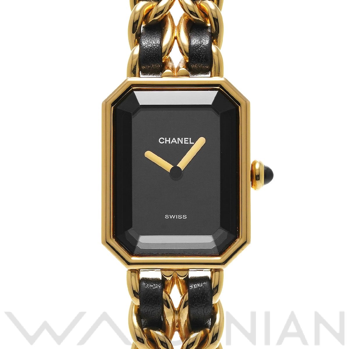 シャネル プルミエール M H0001 ブラック レディース 時計 【中古】【wristwatch】