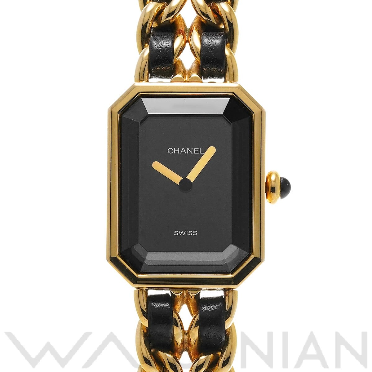 シャネル プルミエール L H0001 ブラック レディース 時計 【中古】【wristwatch】