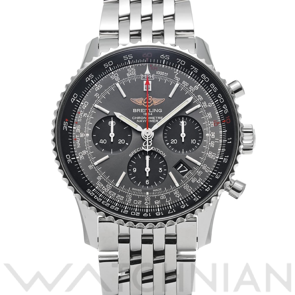 ブライトリング ナビタイマー 1 B01 クロノグラフ 43 ジャパンエディション AB0121A21B1A1 アンスラサイト/ブラック メンズ 時計 【中古】【wristwatch】