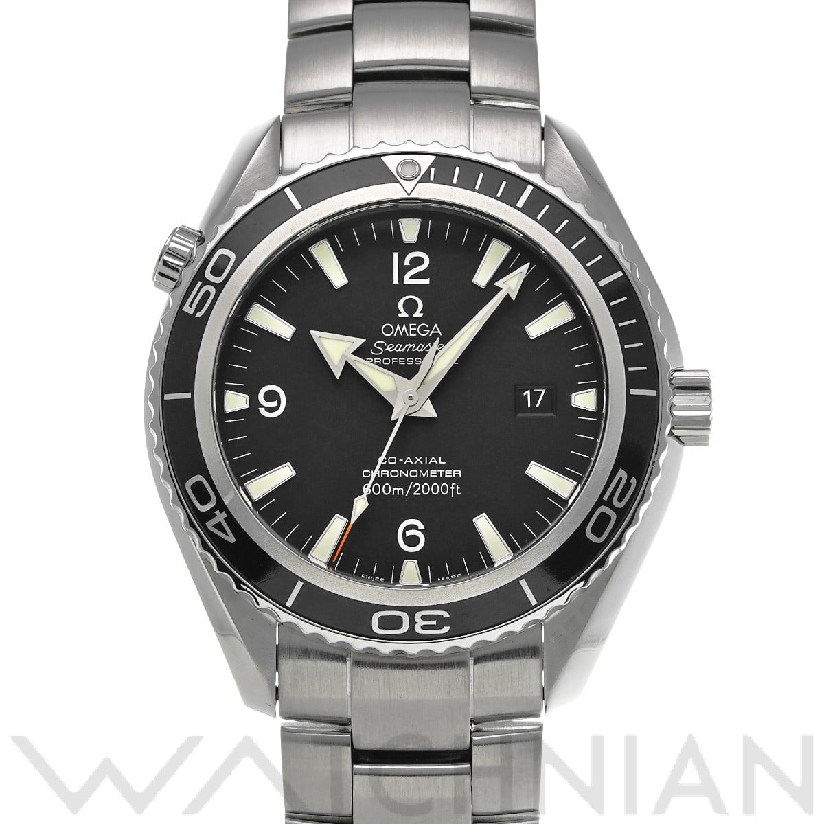 オメガ シーマスター プラネットオーシャン 600 コーアクシャル ビッグサイズ 2200.50 ブラック メンズ 時計 【中古】【wristwatch】