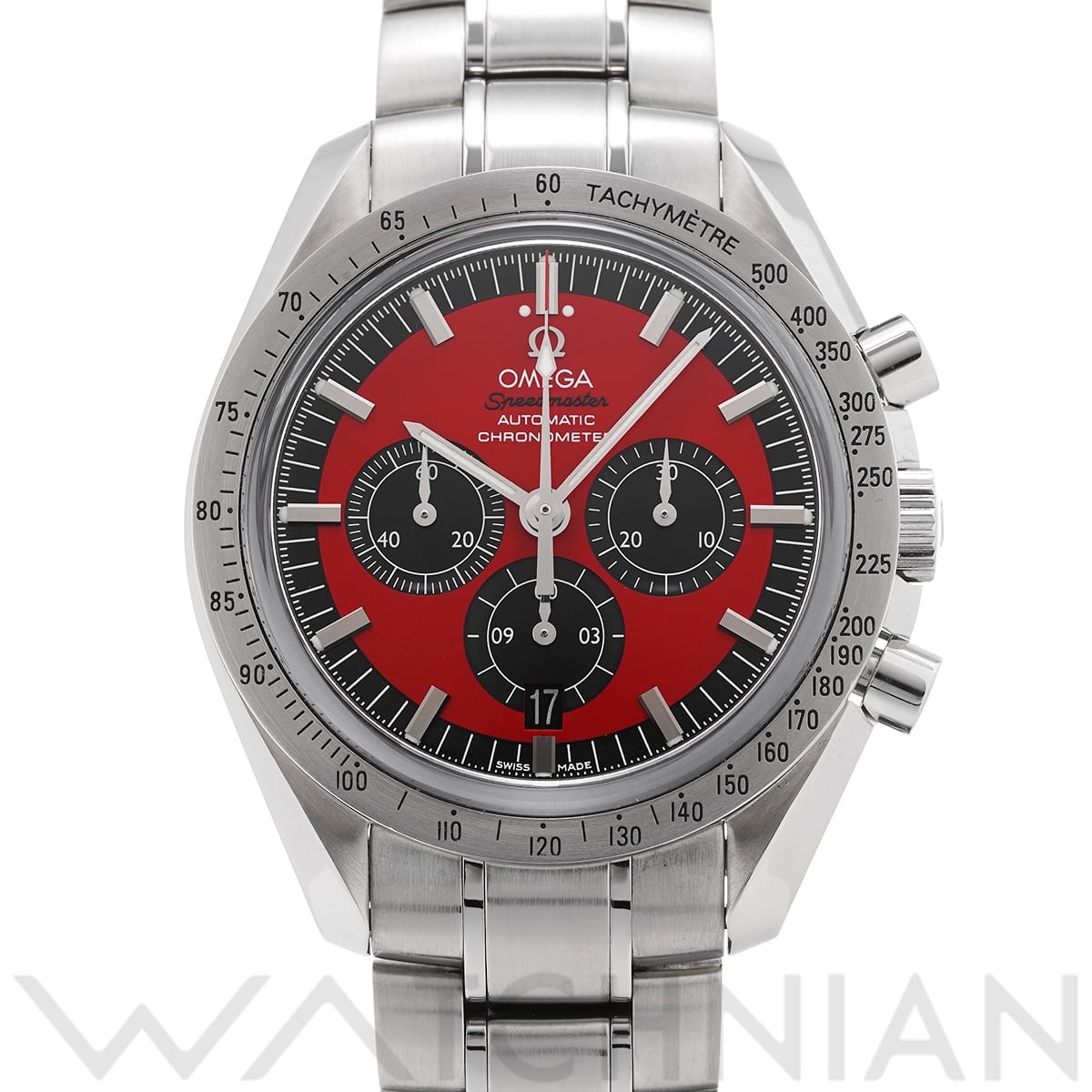 オメガ スピードマスター レジェンド ミハエル・シューマッハ 2005 3506.61 レッド/ブラック メンズ 時計 【中古】【wristwatch】