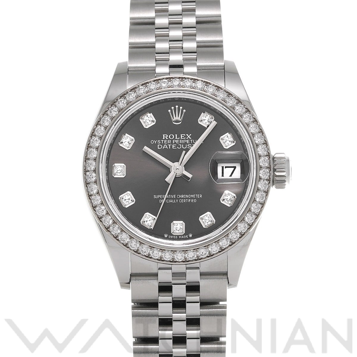 ロレックス レディ デイトジャスト 28 279384RBR ダークグレー/ダイヤモンド レディース 時計 【中古】【wristwatch】