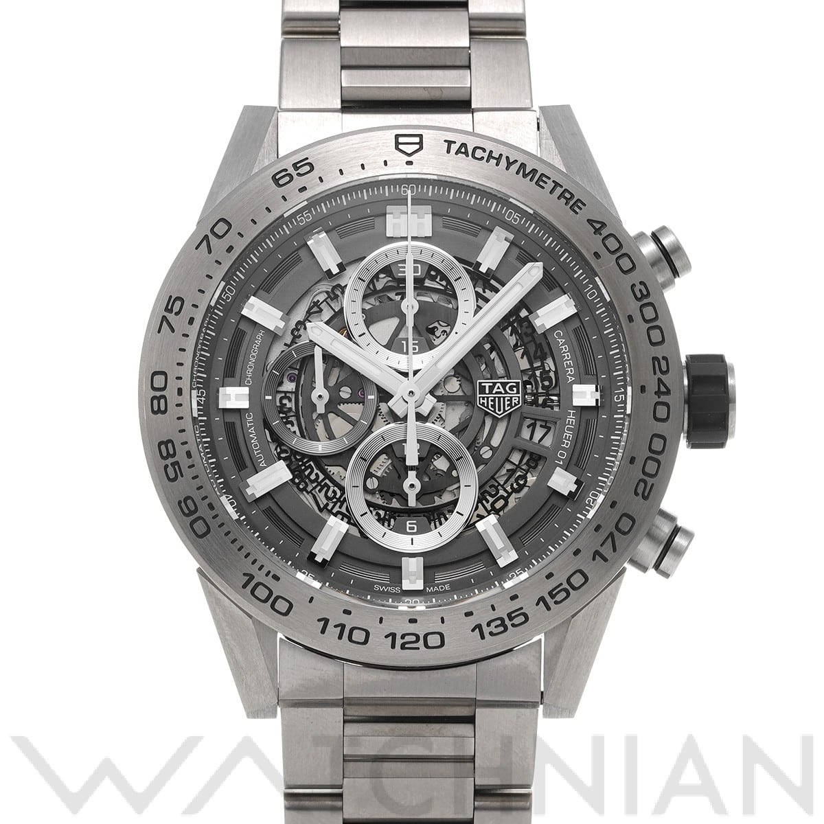 タグ ホイヤー / TAG HEUER カレラ キャリバーホイヤー01 クロノグラフ CAR2A8A.BF0707 ブラック メンズ 時計 【中古】【wristwatch】