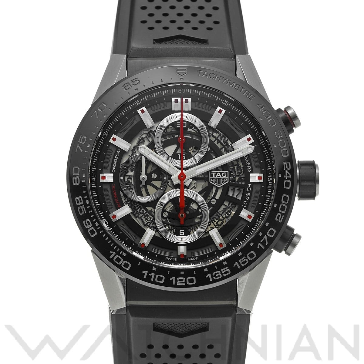 タグ ホイヤー カレラ キャリバーホイヤー01 クロノグラフ CAR2A1Z.FT6044 ブラック メンズ 時計 【中古】【wristwatch】