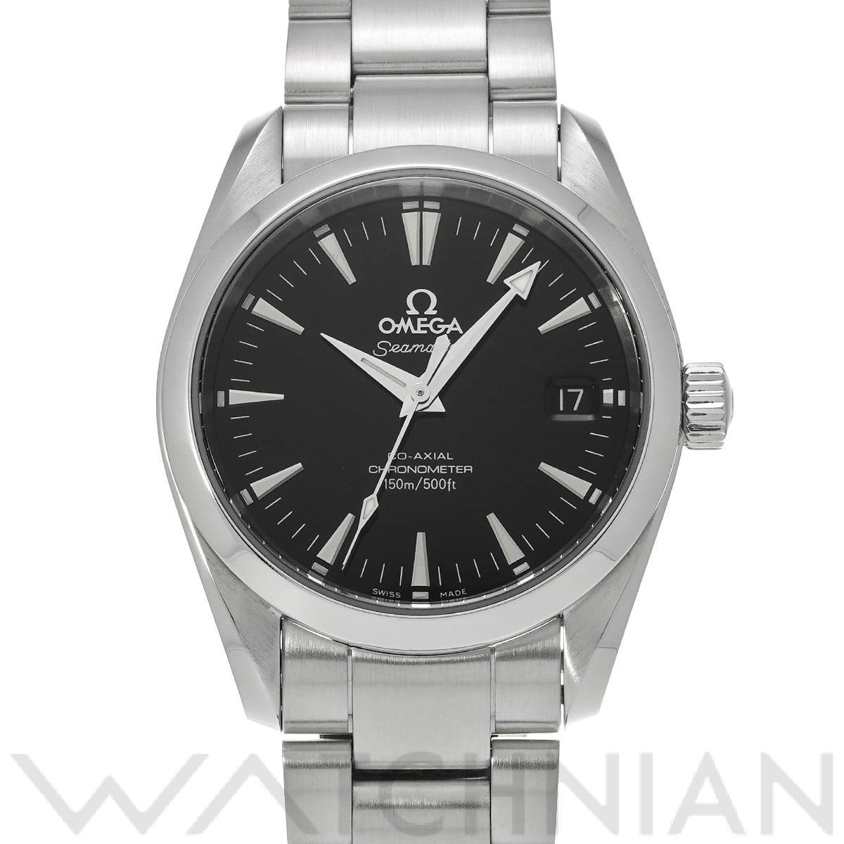 オメガ シーマスター アクアテラ コーアクシャル ミッドサイズ 2504.50 ブラック メンズ 時計 【中古】【wristwatch】