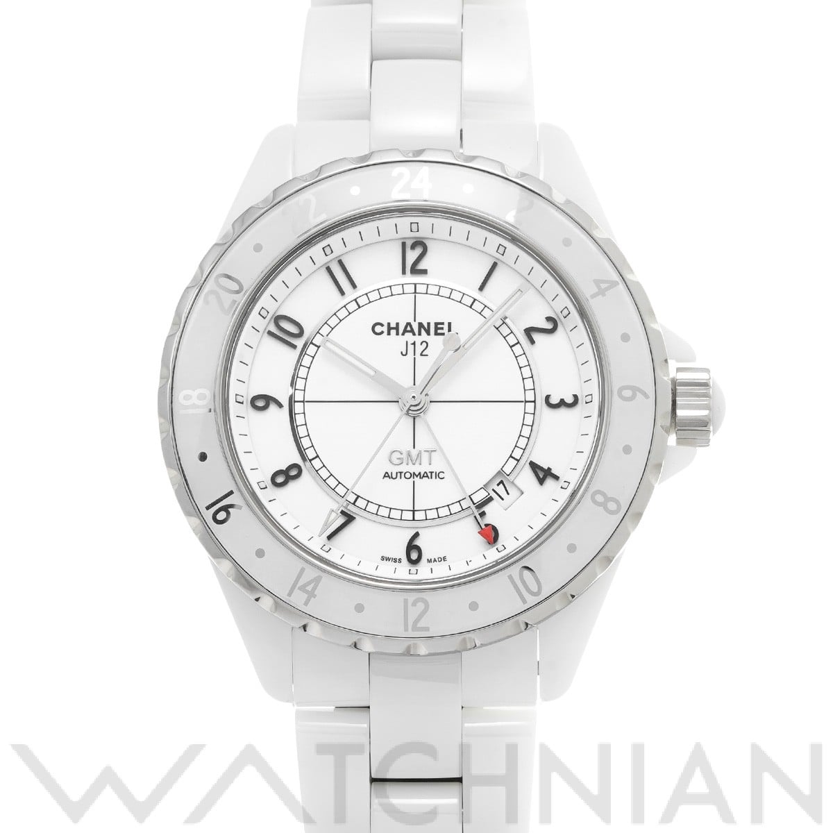 シャネル J12 GMT 42MM H2126 ホワイト メンズ 時計 【中古】【wristwatch】