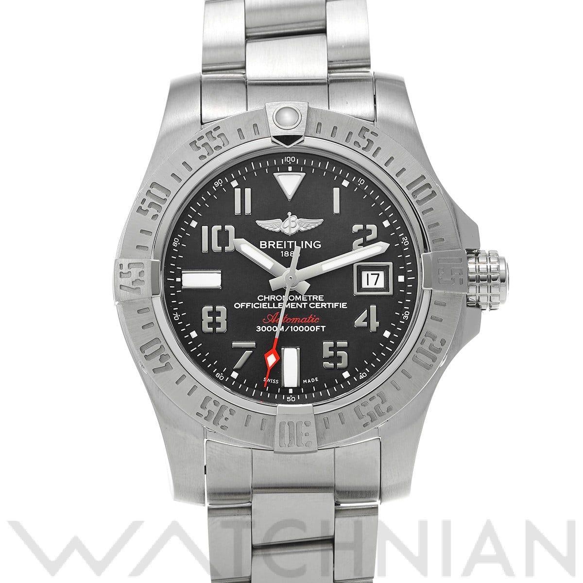 ブライトリング / BREITLING アベンジャー II シーウルフ A1733110/BC31 ブラック メンズ 時計 【中古】【wristwatch】