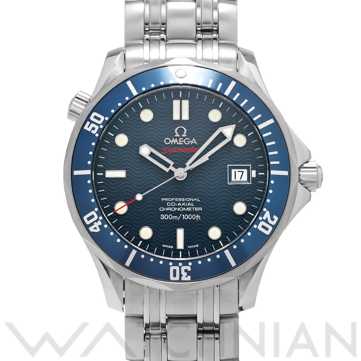 オメガ シーマスター ダイバー300 コーアクシャル 2220.80 ブルー メンズ 時計 【中古】【wristwatch】