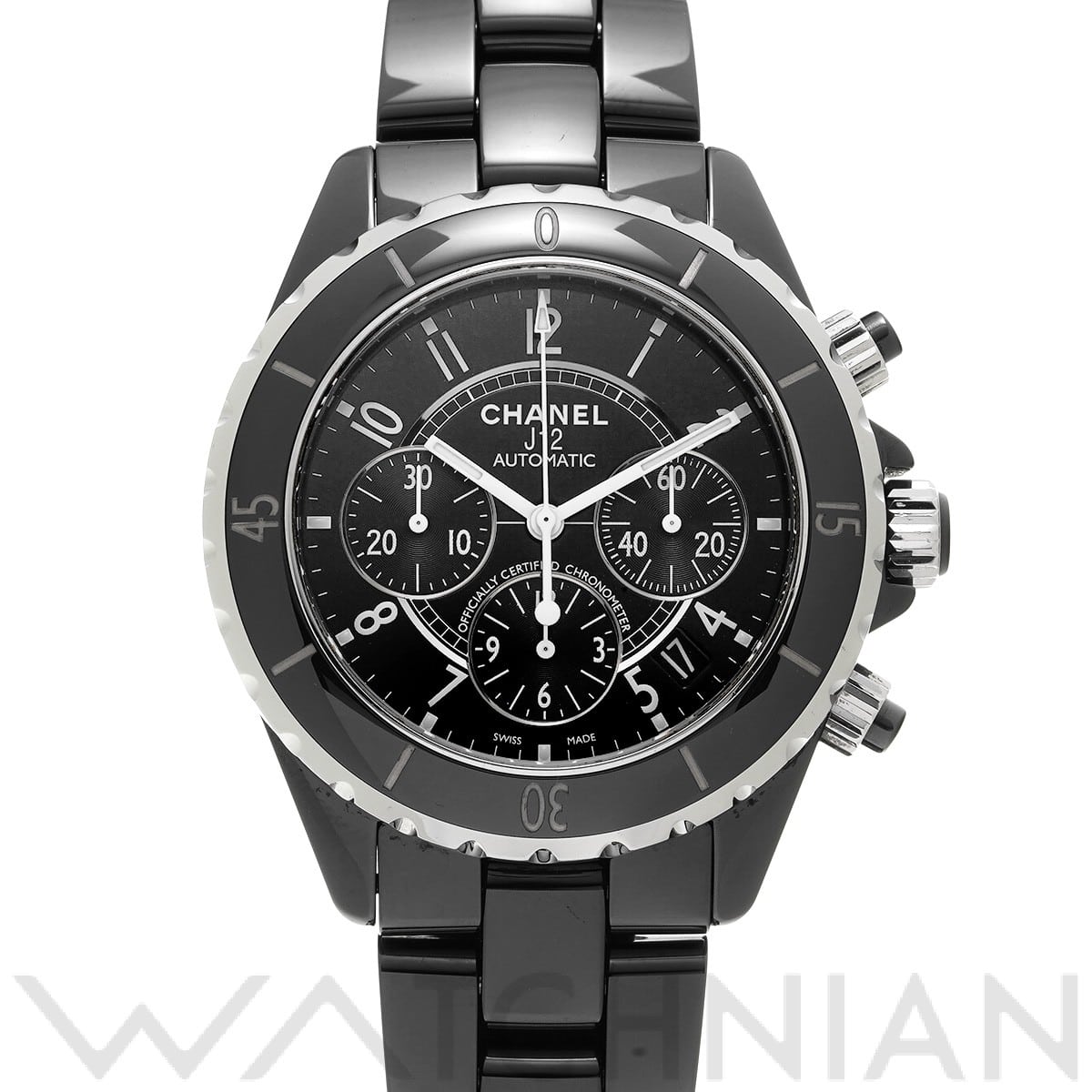 シャネル / CHANEL J12 クロノグラフ 41MM H0940 ブラックラッカー メンズ 時計 【中古】【wristwatch】