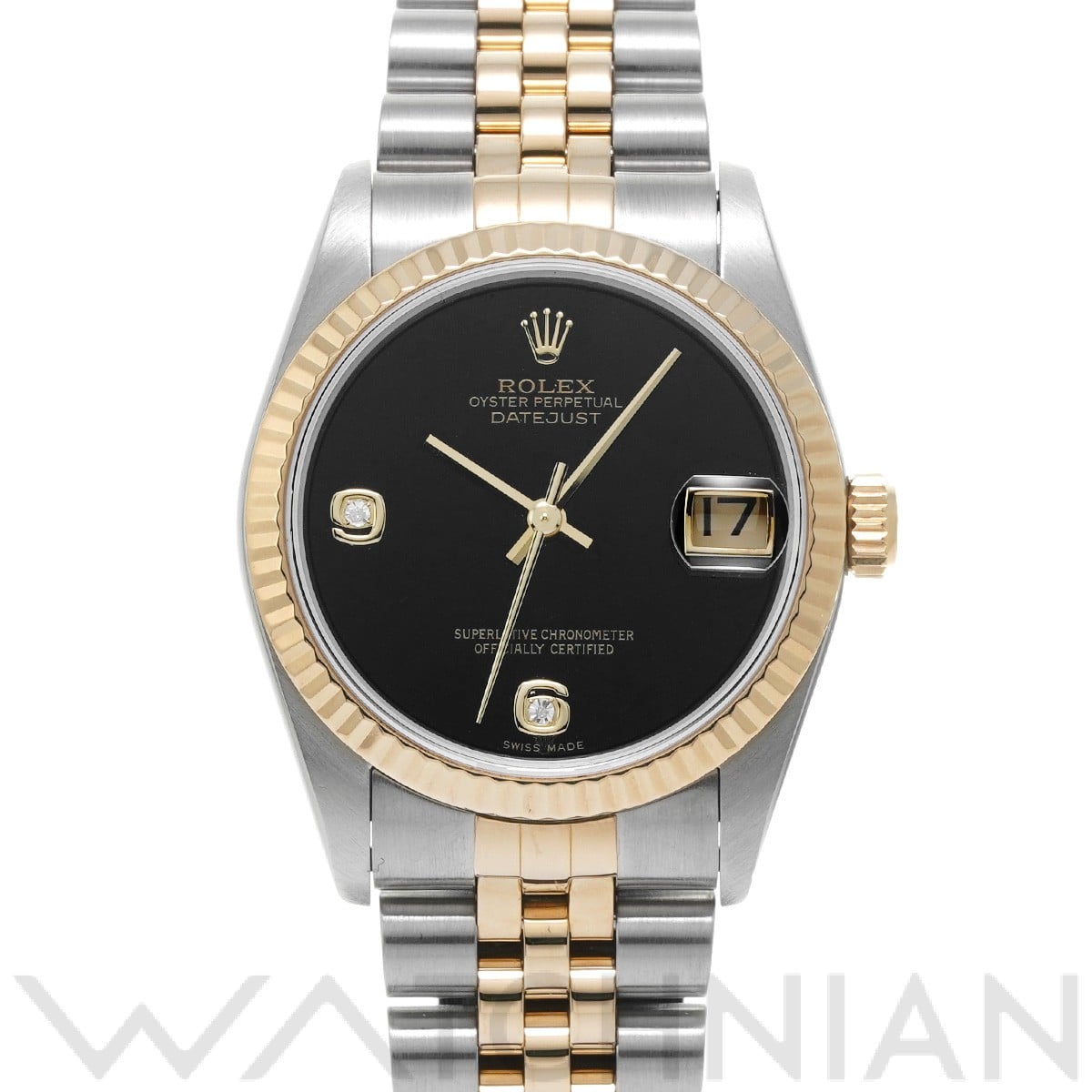 ロレックス デイトジャスト 78273 オニキス/ダイヤモンド レディース 時計 【中古】【wristwatch】