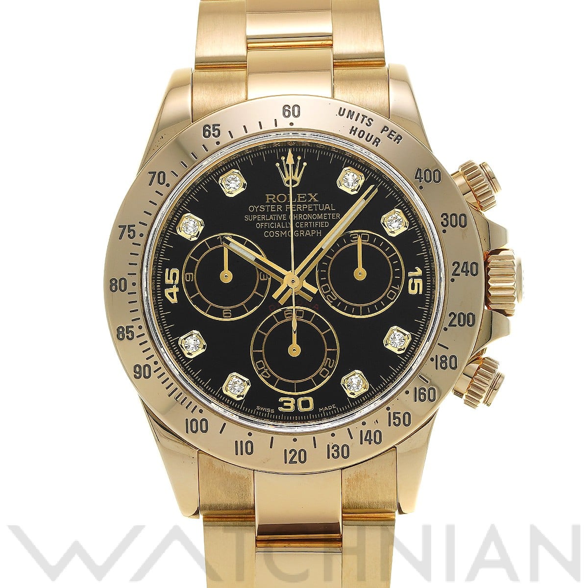 ロレックス コスモグラフ デイトナ 116528G ブラック/ダイヤモンド メンズ 時計 【中古】【wristwatch】