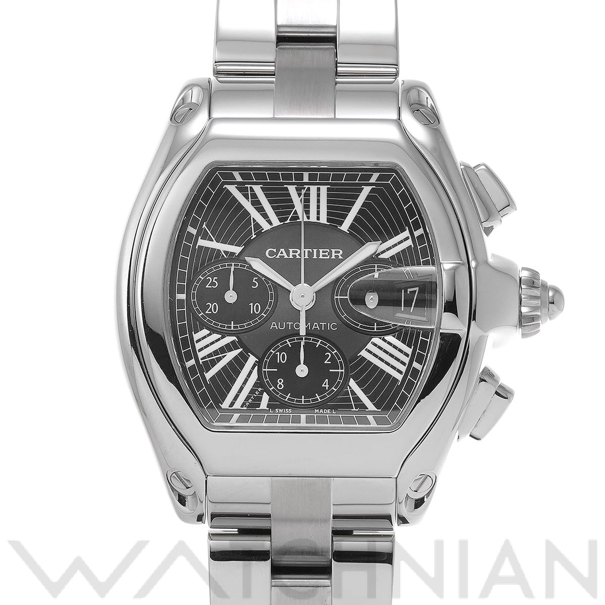 カルティエ ロードスター クロノグラフ W62020X6 ブラック メンズ 時計 【中古】【wristwatch】
