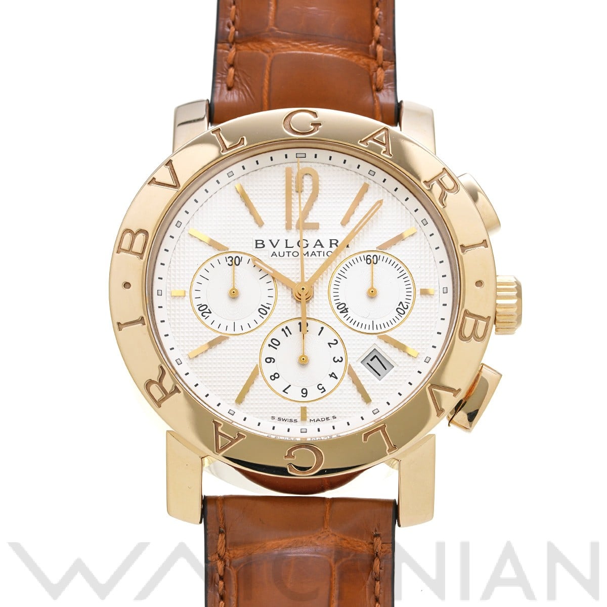 ブルガリ ブルガリブルガリ クロノグラフ BB42GLCH ホワイト メンズ 時計 【中古】【wristwatch】