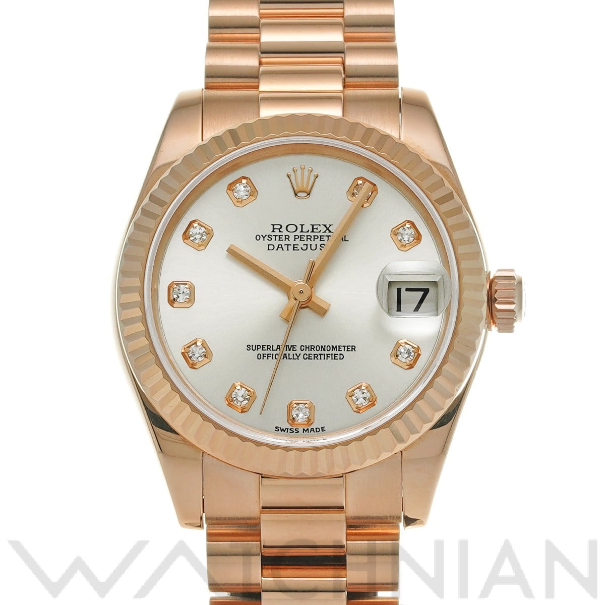 ロレックス デイトジャスト ボーイズ 178275G シルバー/ダイヤモンド レディース 時計 【中古】【wristwatch】