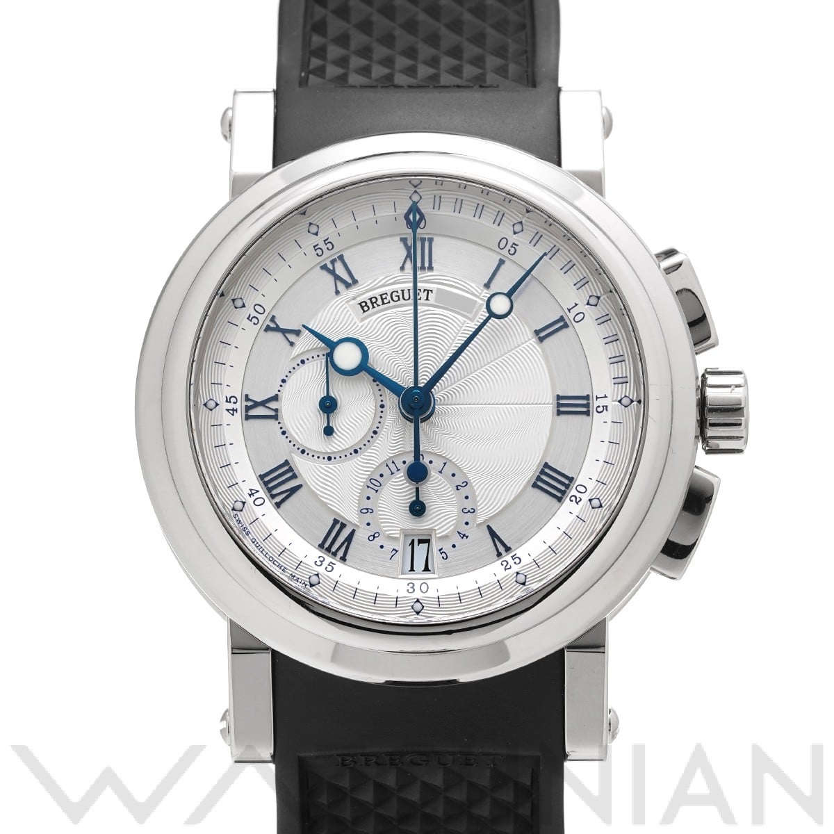 ブレゲ マリーンII クロノグラフ 5827BB/12/5ZU シルバー メンズ 時計 【中古】【wristwatch】